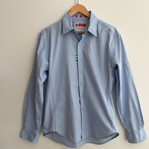 ROBERT GRAHAM The Freshly Laundered Shirt Long Roll Tab Sleeve Button Front